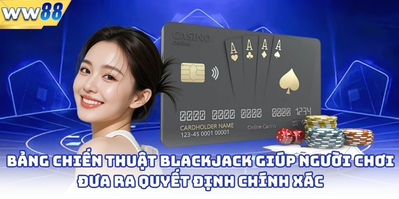 Tips 3+ Cách Chơi Blackjack Cho Người Mới Bắt Đầu 4 Bảng chiến thuật blackjack giúp người chơi đưa ra quyết định chính xác